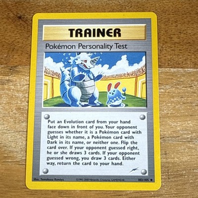 Pokémon Persönlichkeitstest 102/105 REGULAR Pokémon Karte WOTC Neo Destiny 