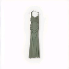 Light Green Chiffon Sleeveless Bridesmaid Dress Floor Length Formal