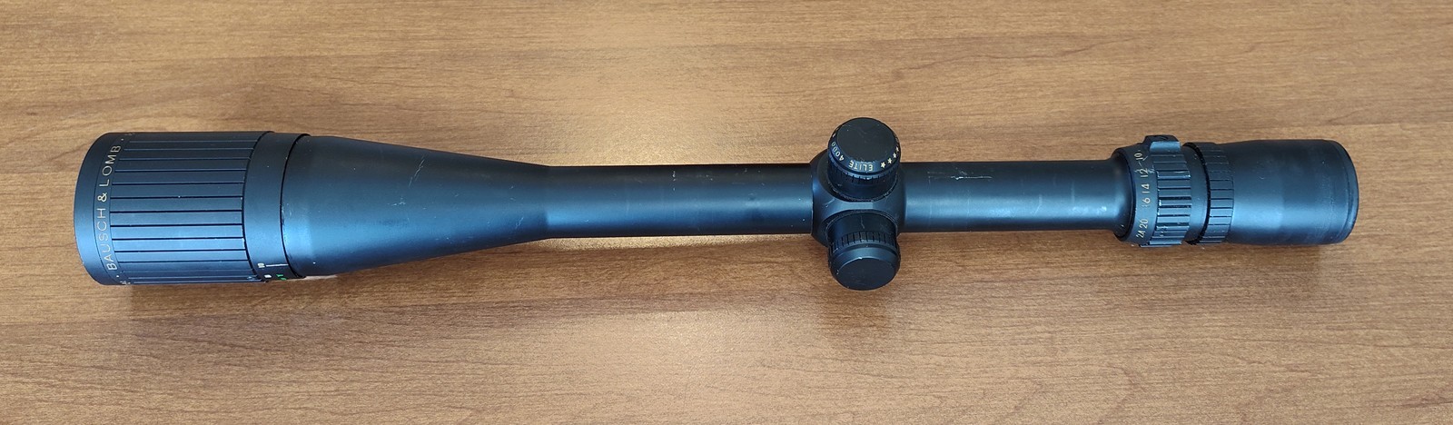Bausch & Lomb 6-24x40 Elite 4000 rifle scope, model 40-6244M, adj. objective