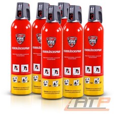 6x 750ml REINOLDMAX FIRE EXTINGUISHING UNIVERSAL FEUERLÖSCHSPRAY BRANDKLASSE A F