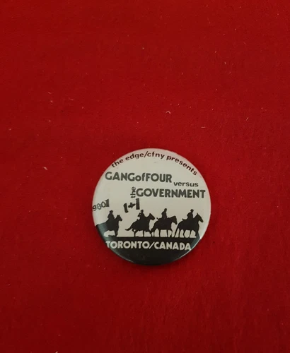Gang Of Four 1970s Pin. Post Punk. Leeds. Rare 1979 Concert Pin. Toronto, Canada