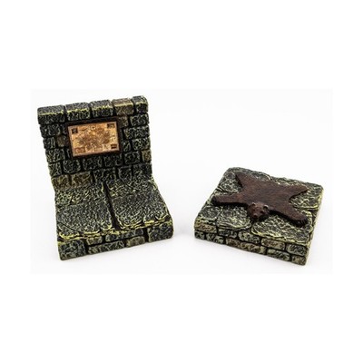 Dwarven Forge Dwarvenite Painted Bear Skin Rug & Map on Wall Pack NM