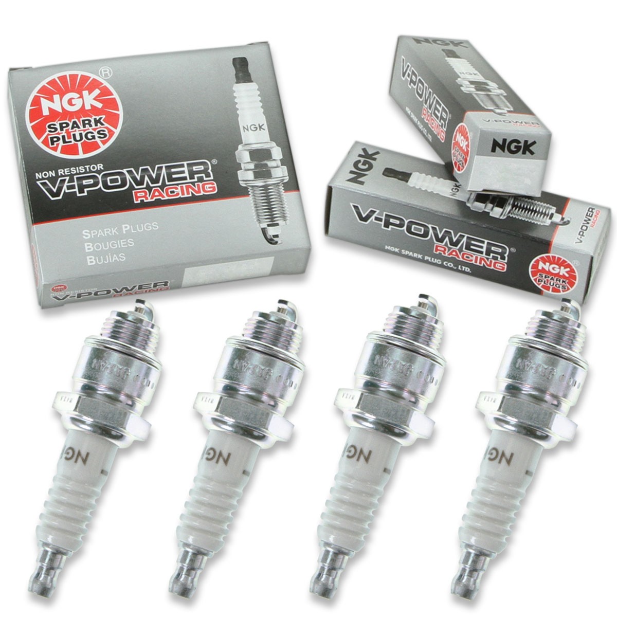 4 pc NGK 2746 R5670-6 V-Power Racing Spark Plugs for W7FC W7F W20P-U R43S sl