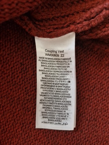 Seasalt Cornwall Knitted Merino Wool Sweater Coupling Vest Burnt Orange Size 10 - Picture 4 of 5