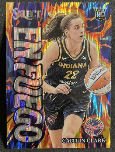 2024 Panini Select WNBA Caitlin Clark En Fuego Flash Prizm RC #14 Fever