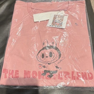 WE ARE THE MONSTERS Pink Graphic Cotton Jersey XL Men's T-Shirt Short Sleeve