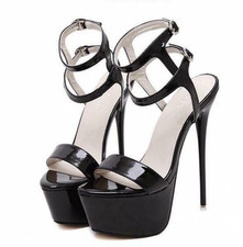 Plus Size Women's Sexy Platform Stiletto High Heel Sandals Buckle Club-Party
