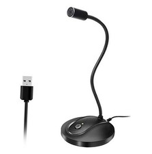 USB Microphone, 360 Degree Adjustable Gooseneck Design, Mute Button  JV-601