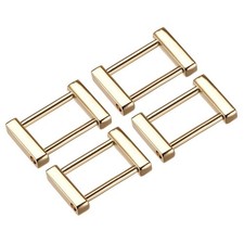 1.1 Inch Rectangle Screw Ring Buckle Strap Connector Purse Bag Loop, 4Pcs Gold