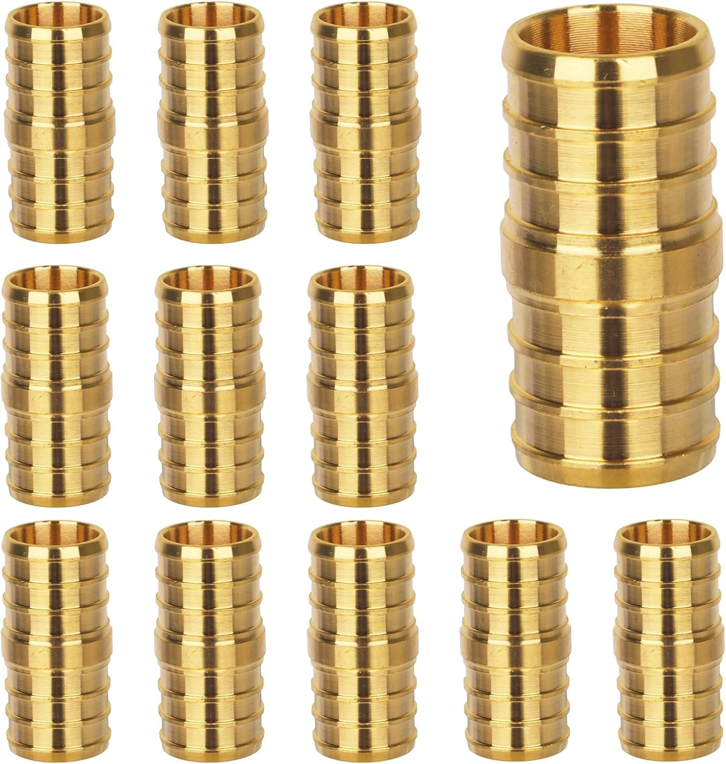 3/4" Pex Coupling Brass Crimp Fittings NSF UPC Certified 12 Pack
