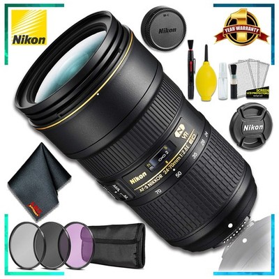 Nikon AF-S NIKKOR 24-70mm f/2.8E ED VR (International Model) + 3pcs UV Lens