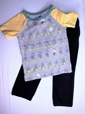 Disney Store XS (4) Duck Tales Unisex Niños Gráfico Camiseta y Pantalones Chinos Conjunto - Imagen 1 de 4