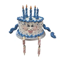 WMG Anthropomorphic Shelf Sitter Birthday Cake 2006 Figurine Collectible Vintage