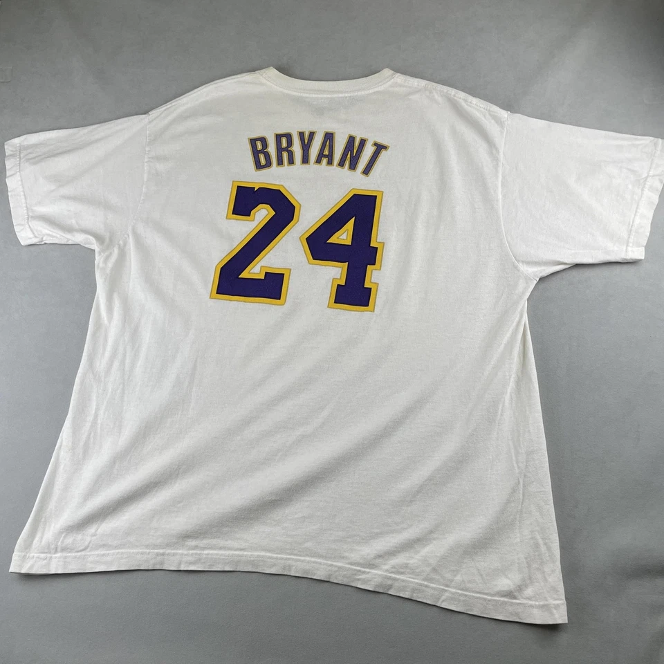 Los Angeles Lakers T-Shirt Men XL White NBA Basketball Kobe Bryant Mamba Adidas - Image 2 of 4