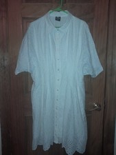 White Eyelit Short Sleeve Dress