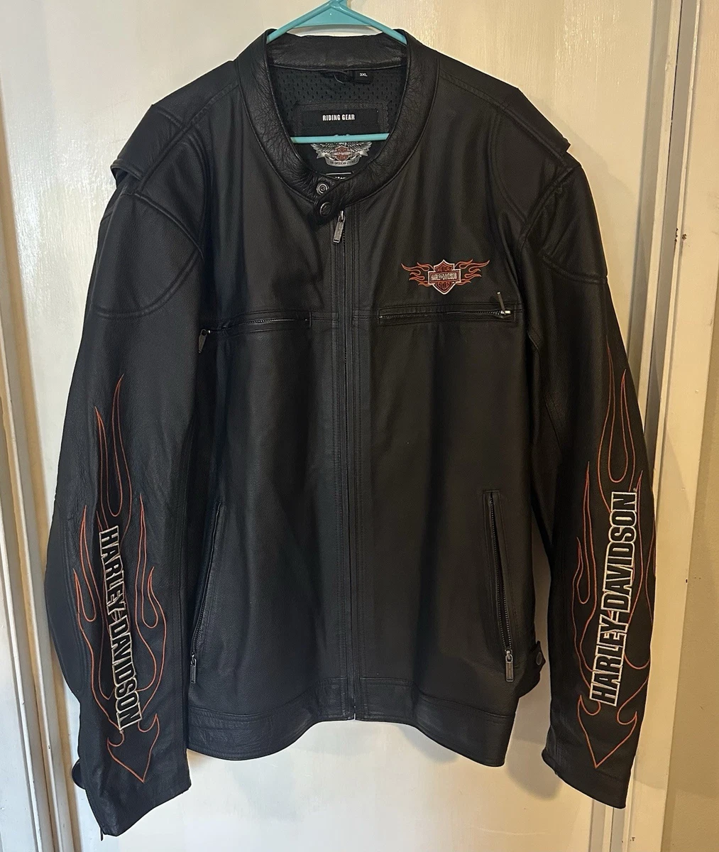 Harley Davidson Leather Jacket Flames for sale | eBay
