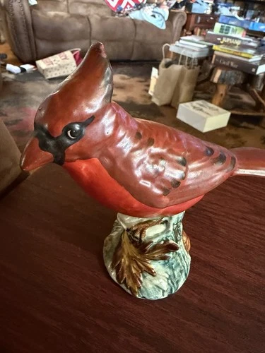 Stangl Pottery Red Cardinal Bird Figurine Vintage Hand Painted Marked Stangl USA