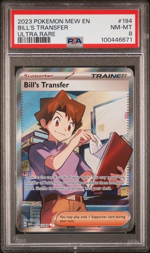 Bill's Transfer graded PSA 8 for sale on eBay