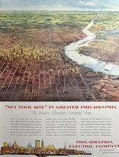 1951 Philadelphia Electric Company Greater Set Sight Industrial Vintage Print Ad