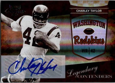2010 Playoff Contenders CHARLEY TAYLOR Washington Redskins AUTO Insert