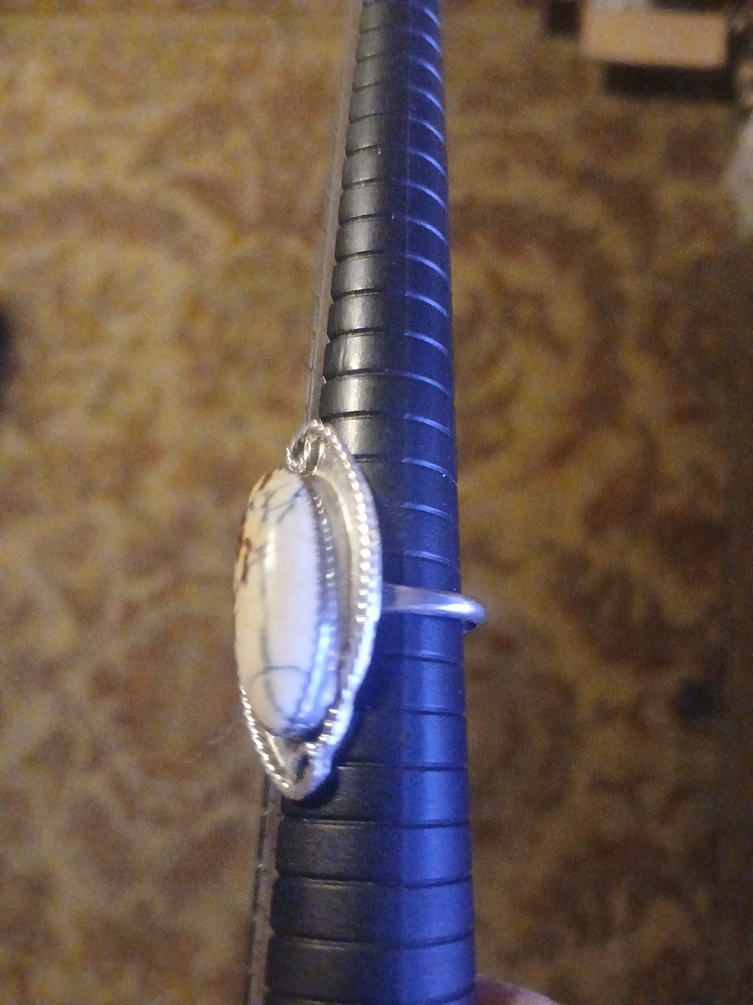 sterling silver Agate Native Handmade Signed Ring… - image 3