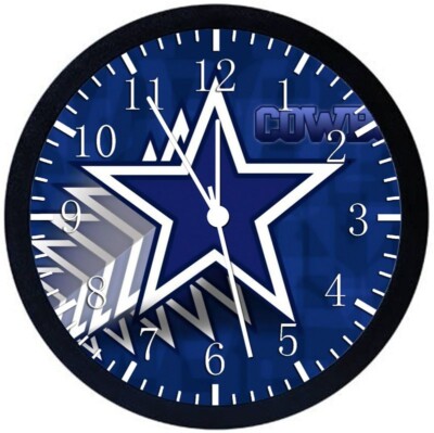 Dallas Cowboys Wall Clock 12'' Large Personalized option with adding names Z180