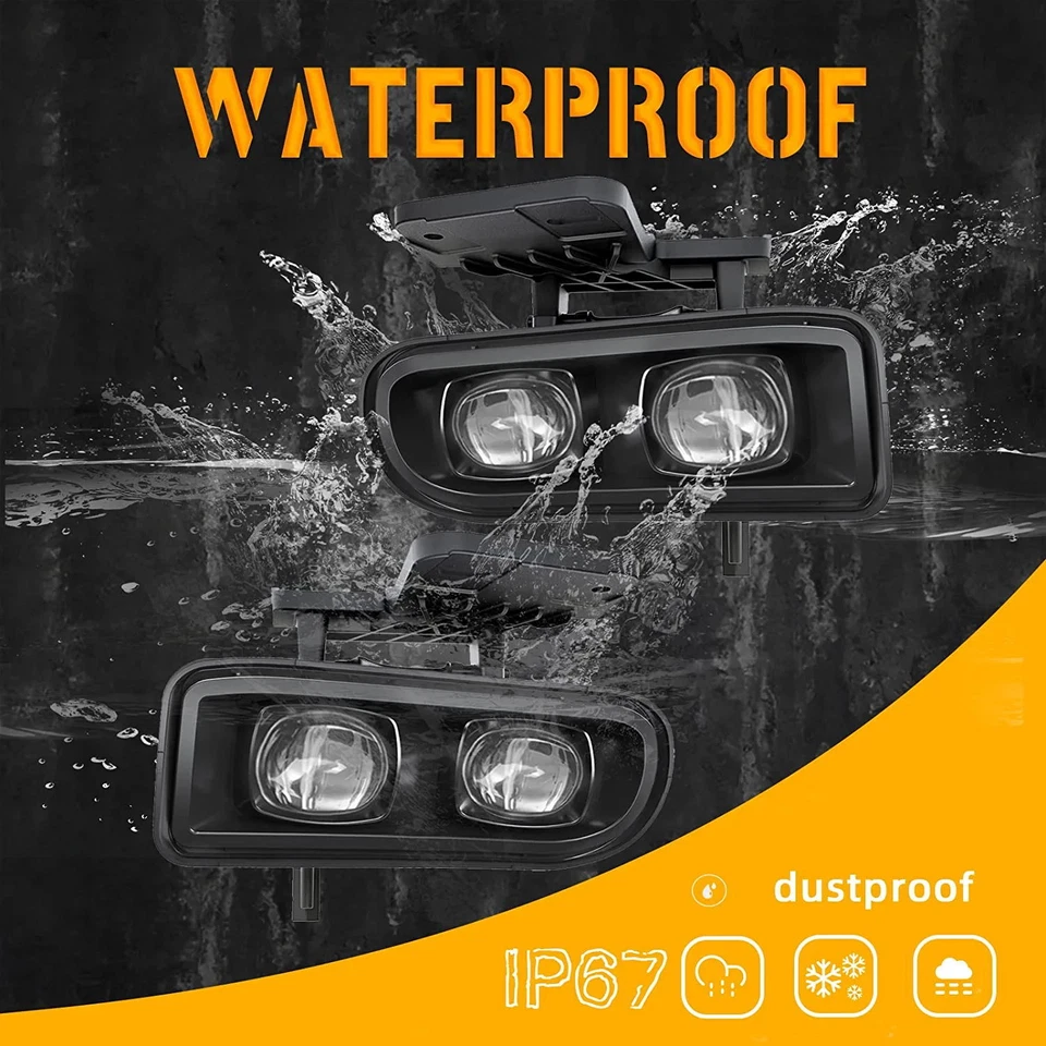 Fog Lights LED Front Bumper Lamps For GMC 1999-2002 Sierra 2000-2006 Yukon - Image 3 of 4