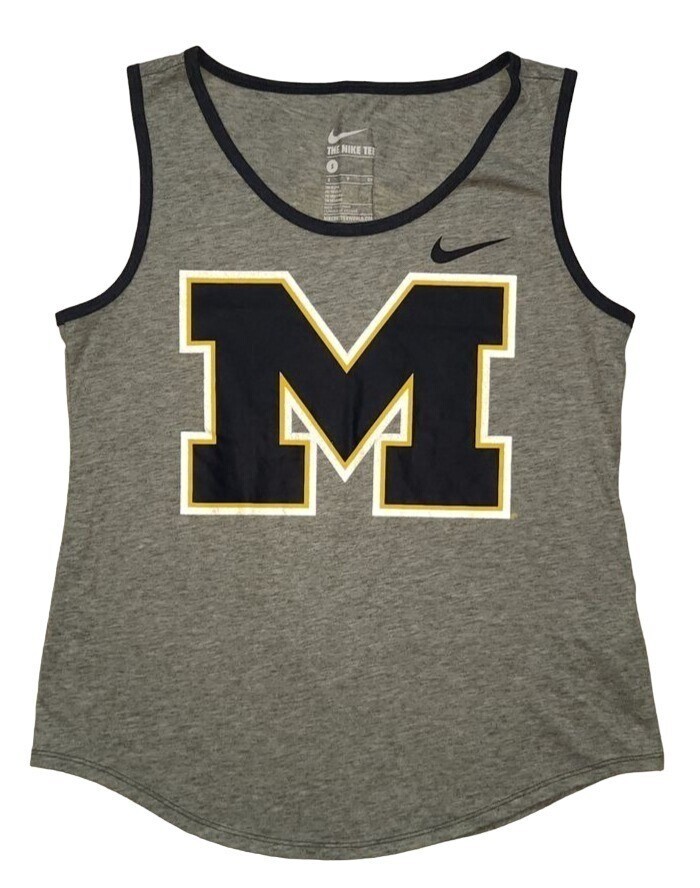 Michigan Wolverines Nike Womens Grey Tank Top Size Small