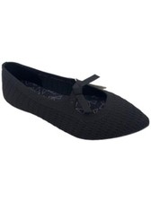 Skechers Cleo Point Washable Recycled Knit Flats Nostalgic Days Black