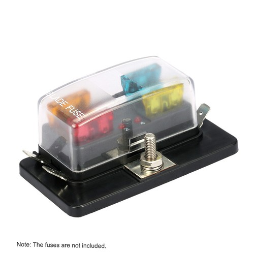 4 Way Fuse Box Holder with Warning Light Kit for Car Boat Marine Z9A3 - Picture 7 of 11