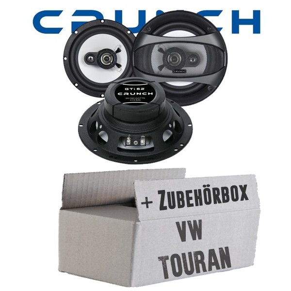 Vw Touran Front TüR - Crunch 3Wege Lautsprecher 160Mm Boxen Vorne 16Cm Einbauset-image