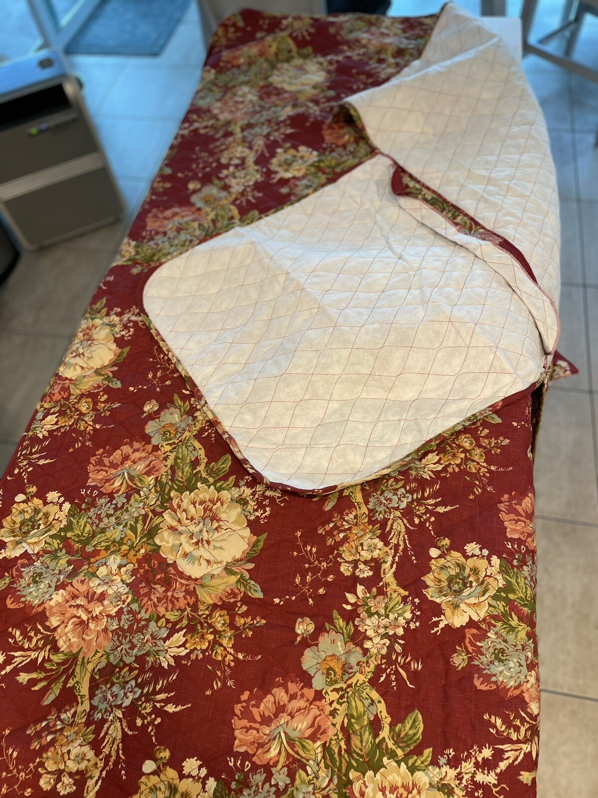 Waverly Ballad Bouquet crimson T cushion loveseat cover eBay