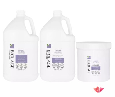 BIOLAGE Hydrasource Shampoo/Detangler Gallon/Conditioning Balm