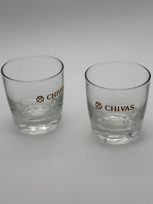 2x Chivas Regal Glas 0,33l Tumbler Gläser Scotch Whisky Konturgläser
