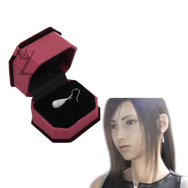Cafiona Final Fantasy Tifa Cosplay Accessory Pierced Earrings Water Drop Design eBay