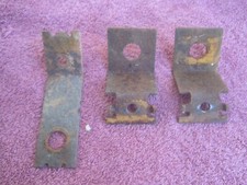 1957 Pontiac rubber hose brake line front and rear  brackets 3 pieces used OEM