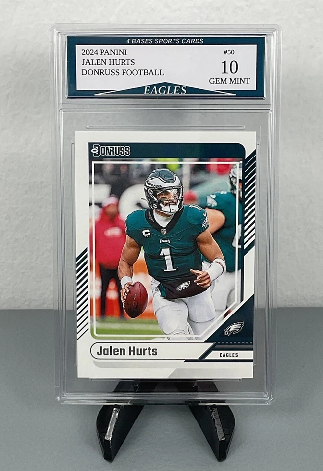 Командный набор из 4 карт 2024 Donruss Saquon Barkley Jalen Hurts AJ Brown & Smith Eagles! - Изображение 2 из 4
