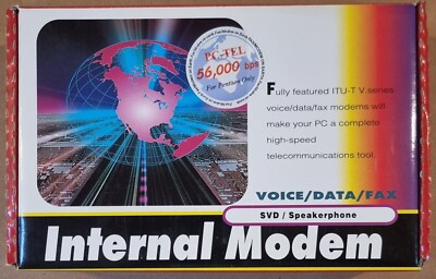 56K Voice/Data/Fax Internal Modem PCI ISA Windows 95 Vintage Retro PC-Modem NEU