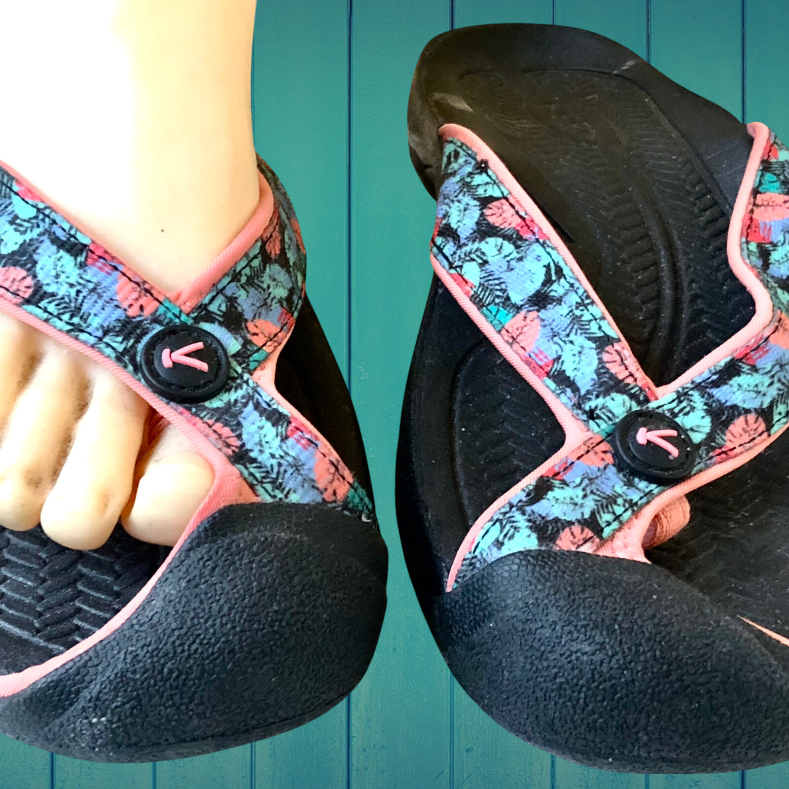 KEEN sandalo infradito perizoma WAIMEA verde sportivo punta paracolpi donna taglia 9