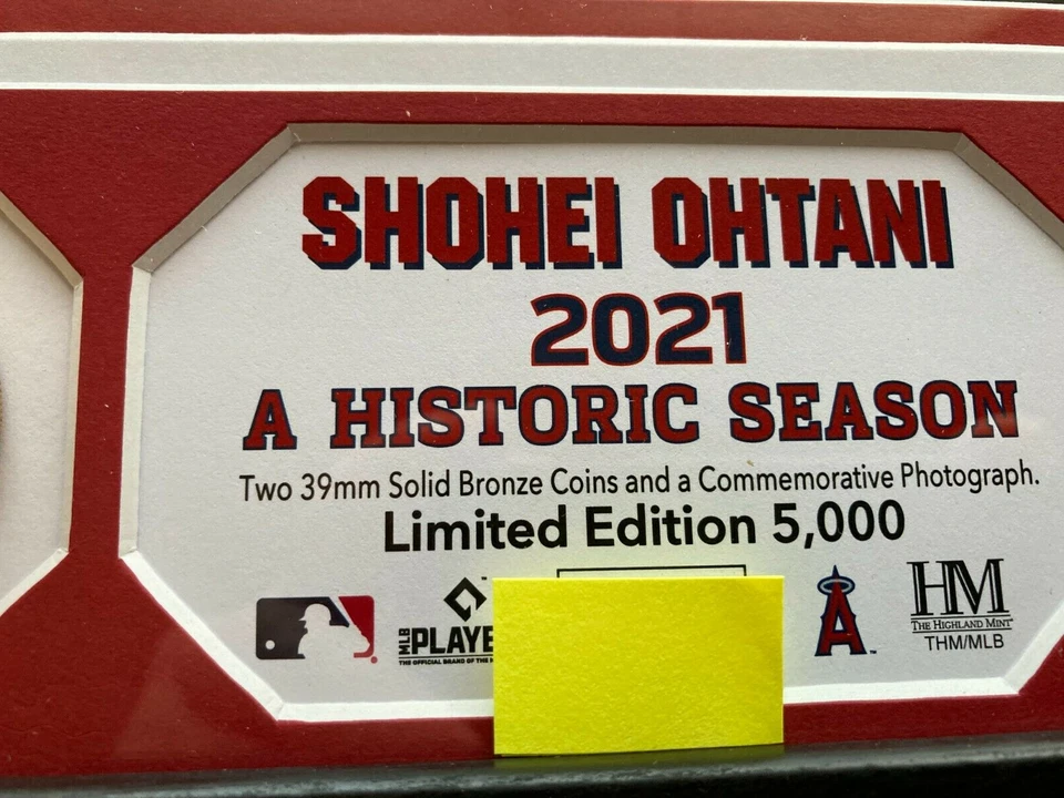 Shohei Otani Japan Only Limited MLB HISTORIC SEASON 2Coin Photo Mint 2021 - Image 3 of 4