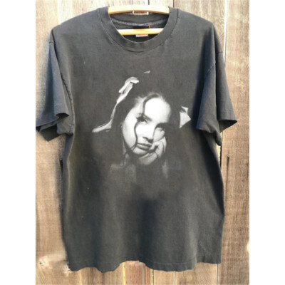 90s Lana Del Rey music shirt graphic T shirt Charcoal tee Men