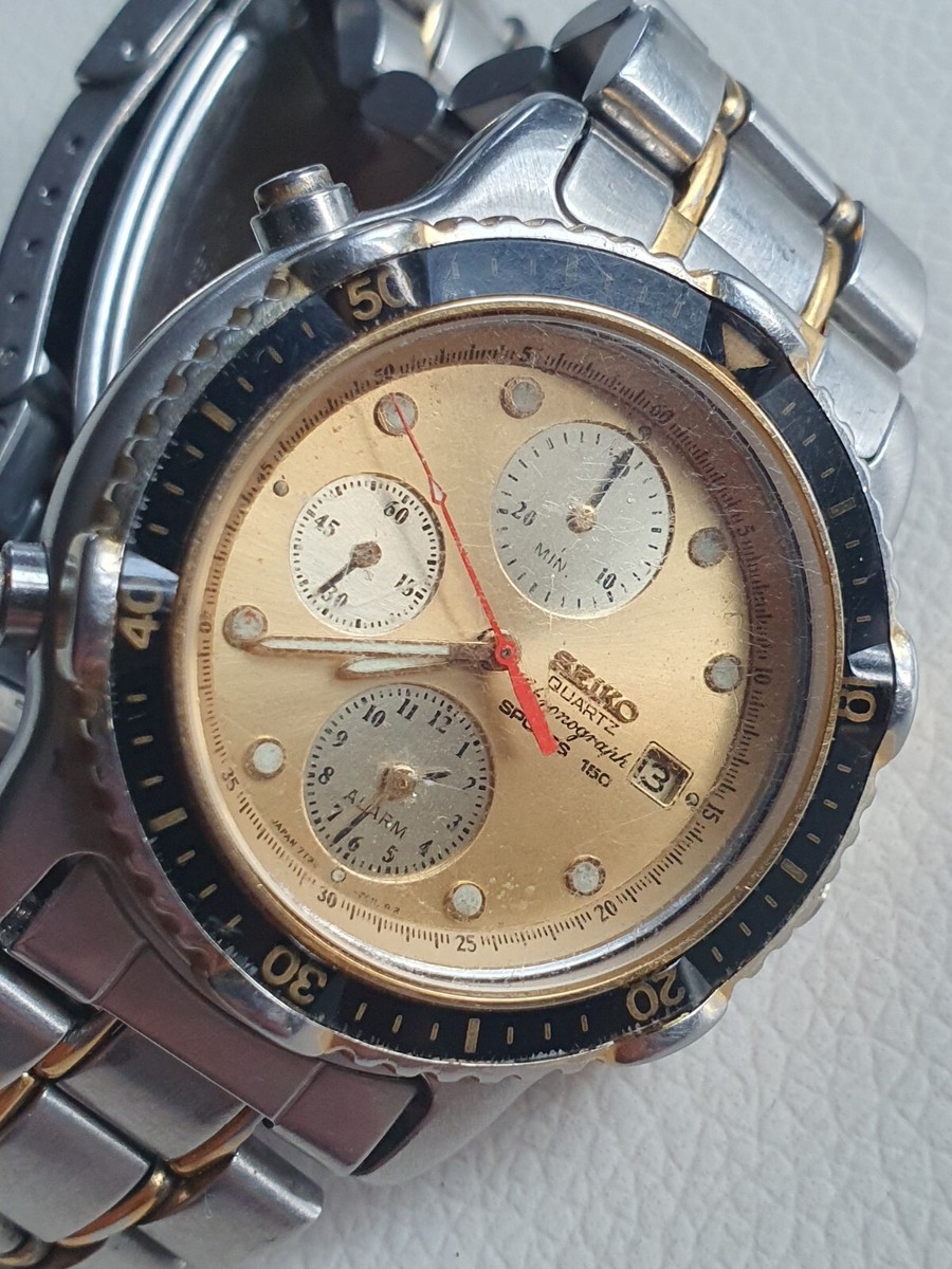 SEIKO 7T32-6B9C Chronograph Sports 150 Alarm Quartz Watch | eBay