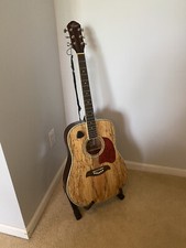 Oscar Schmidt Model Og2sm - Acoustic Spalted Maple Dreadnought Size Guitar Used