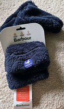 Barbour X Paddington Wellington Fleece Boot Socks Navy Sz Small