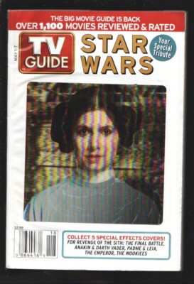 MAG: TV Guide 5/1/2005-1 of 5 different 3D Star Wars covers for this week-Pad...