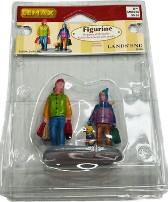 2009 Lemax Figurine Vintage Rare Retired Shopping with Sparky #92688 Land s End