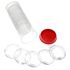 20 Air-Tite H32 Direct Fit 1oz Gold Eagle Coin Holders & Red Plug Capsule Tube