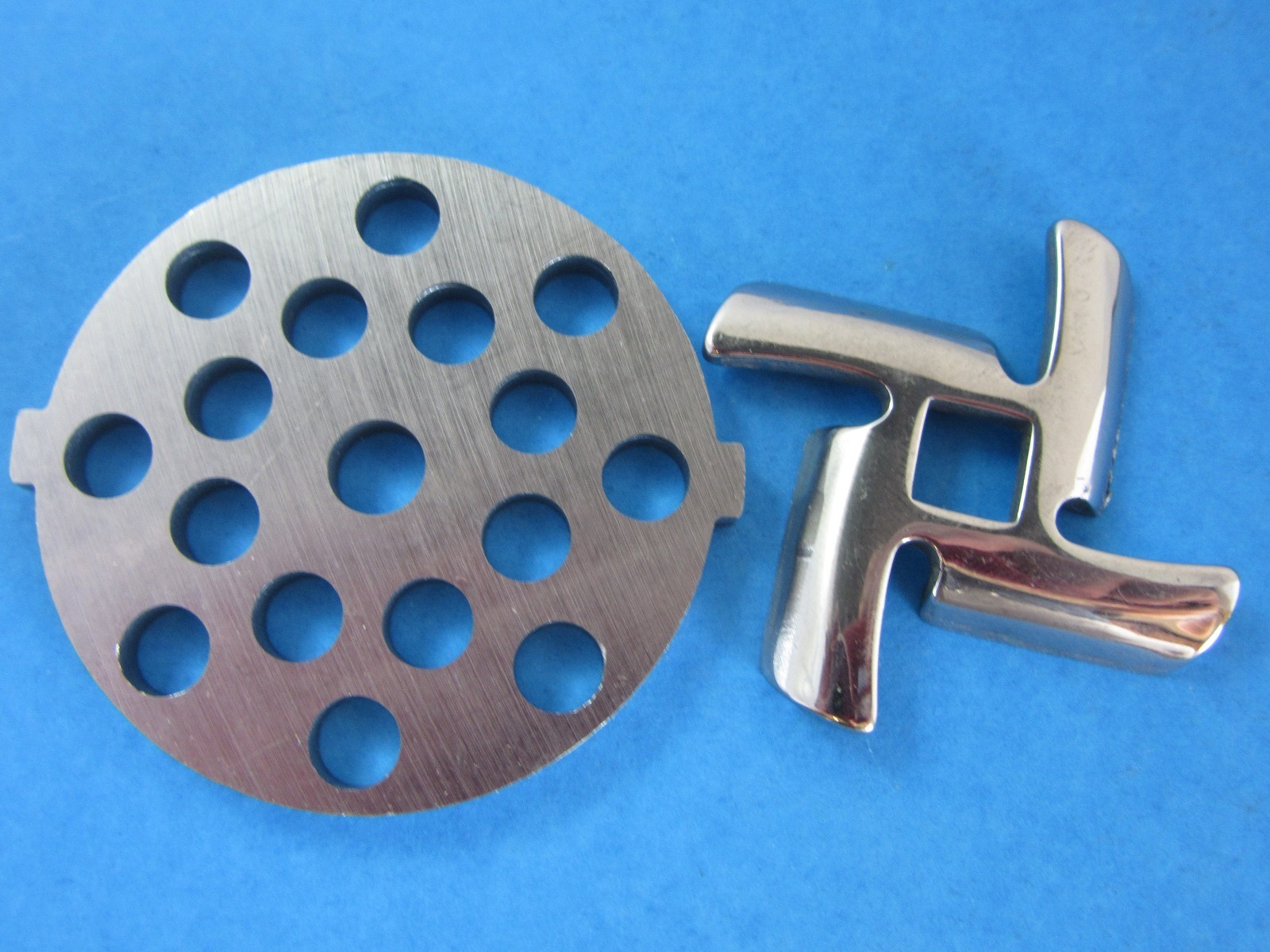 5/16" Meat Grinder plate disc AND knife for Rival Sunmile & Deni