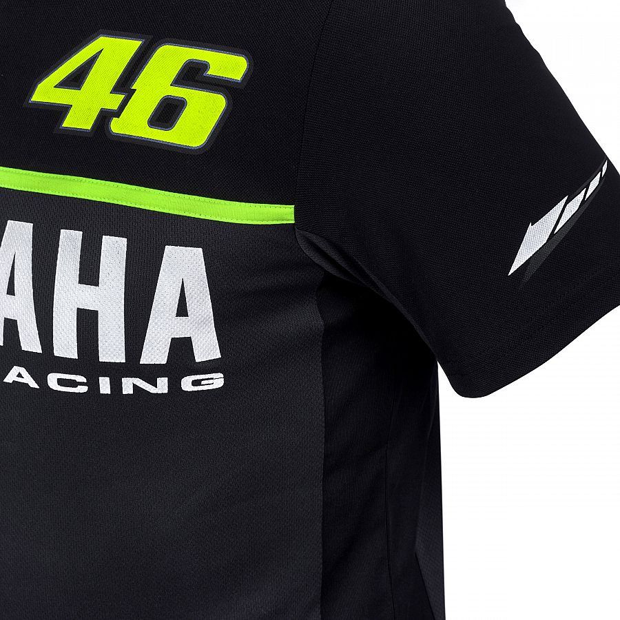 Official Valentino Rossi VR46 Black Yamaha T'Shirt - YKMTS 279504