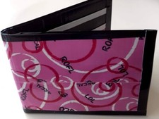 Pink Text Bi-Fold Duct Tape Wallet Duck